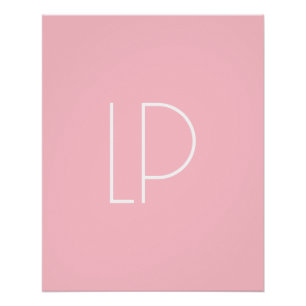 Eleganter minimalistischer moderner Anfangsbuchsta Poster