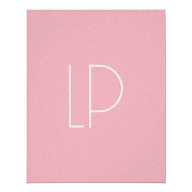 Eleganter minimalistischer moderner Anfangsbuchsta Poster (Vorderseite)