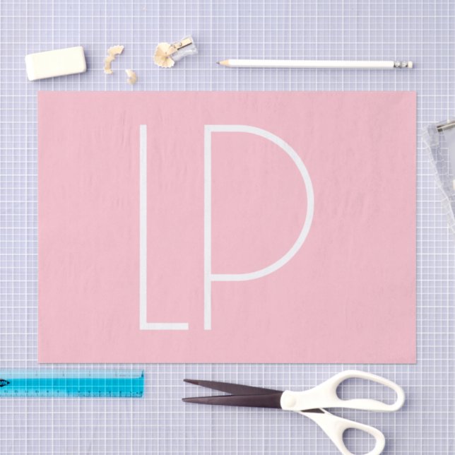Eleganter minimalistischer moderner Anfangsbuchsta Seidenpapier (Handwerk)
