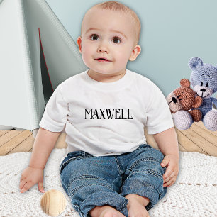 Eleganter Minimalistischer Name Baby T-shirt