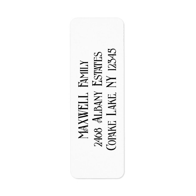 Eleganter Minimalistischer Name der schwarzen Typo (Vorne)