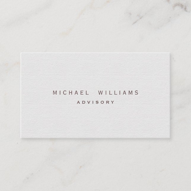 ELEGANTER MINIMALISTISCHER PROFESSIONELLER VISITENKARTE (Vorderseite)