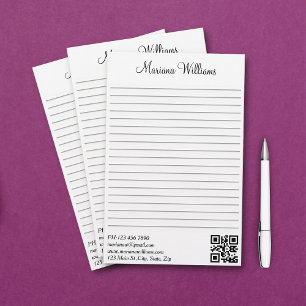 Eleganter minimalistischer QR-Code Geschäftsbriefp Briefpapier