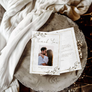 Eleganter Minimalistischer Rahmen Flat Danke Karte