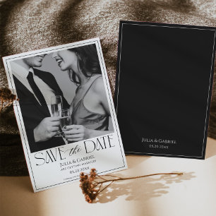 Eleganter minimalistischer Save-The-Date-Kalender Einladung