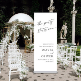 Eleganter Minimalistischer, schlichter Empfang Ausziehbarer Banner