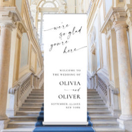 Eleganter Minimalistischer, schlichter Empfang Ausziehbarer Banner