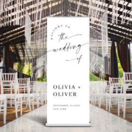 Eleganter Minimalistischer, schlichter Empfang Ausziehbarer Banner