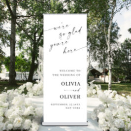 Eleganter Minimalistischer, schlichter Empfang Ausziehbarer Banner