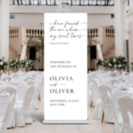 Eleganter Minimalistischer, schlichter Empfang Ausziehbarer Banner