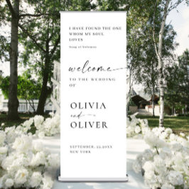 Eleganter Minimalistischer, schlichter Empfang Ausziehbarer Banner