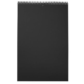 Eleganter minimalistischer schwarzer 12-Monats-Wan Kalender