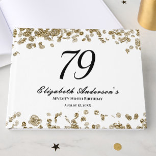 Eleganter minimalistischer schwarzer und goldener  gästebuch