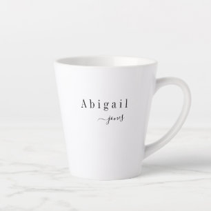 Eleganter Minimalistischer Skriptname Personalisie Milchtasse