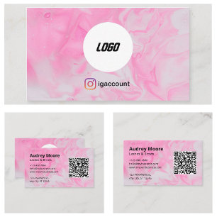 Eleganter Minimalistischer Trendy Pink Moderner Sc Visitenkarte