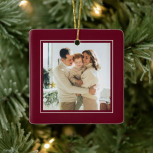Eleganter minimalistischer Weihnachten 1 Foto Keramikornament