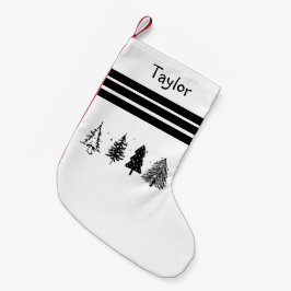 Eleganter Minimalistischer Weihnachtsbaum Kleiner Weihnachtsstrumpf