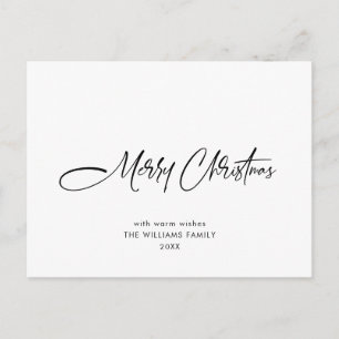 Eleganter Minimalistischer Weihnachtsfeiertag Postkarte