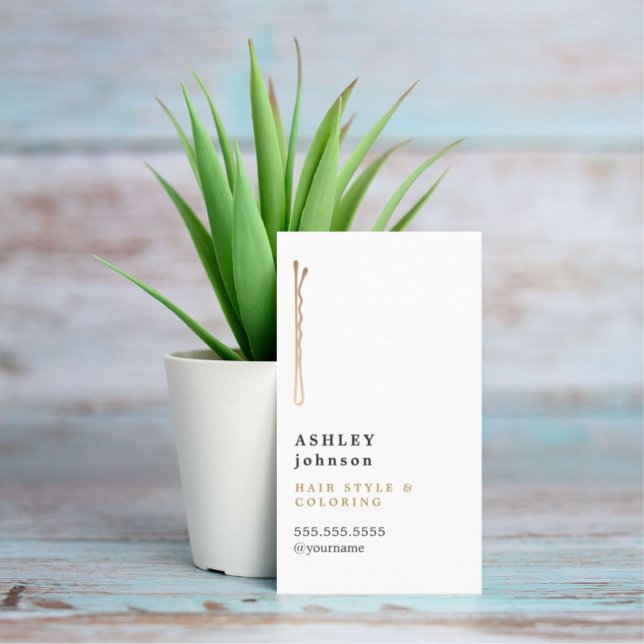 Eleganter Minimalistischer Weißer Imitat Visitenkarte (Von Creator hochgeladen)