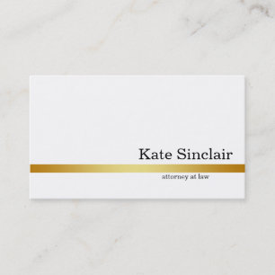 Eleganter minimalistischer Weißgold-Linien-Anwalt Visitenkarte