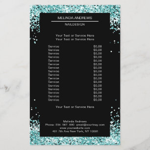 Eleganter Mint-Flyer auf beiden Seiten