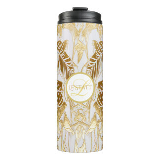 Eleganter Mit Monogramm Gilded Aura Thermal Tumble Thermosbecher