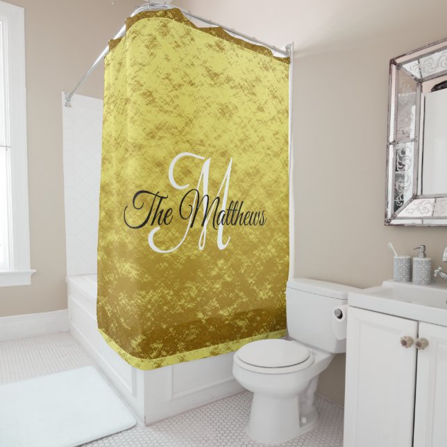 Eleganter Mit Monogramm Name Duschvorhang (Beispiel)