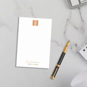 Eleganter mit Monogramm Name personalisiert Post-it Klebezettel