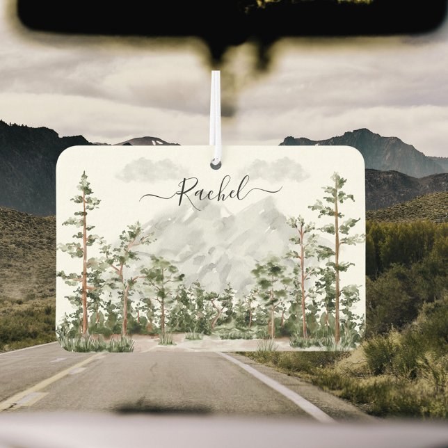 Eleganter Mit Monogramm Wasserpark Autolufterfrischer (In situ)