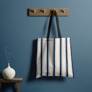 Eleganter Mittelmeer-Cabana-Streifen Marineblau