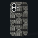 Eleganter Mod Arch Lines Black and White iPhone 16 Hülle<br><div class="desc">Elegante Mod Arch Lines Black and White Phone Case</div>