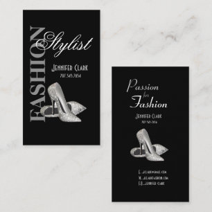 Eleganter Mode-Stylist-Designer mit Stilettos Visitenkarte