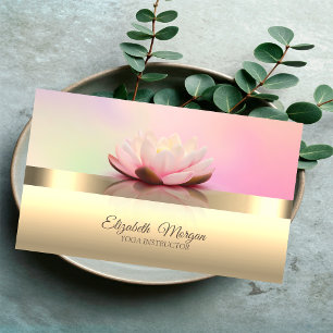 Eleganter Modern Chic Lotus Blume Yoga Instruktor Visitenkarte