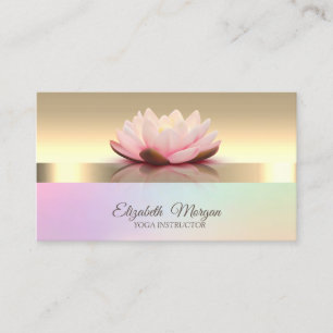 Eleganter Modern Gold Lotus Blume Yoga Instruktor Visitenkarte