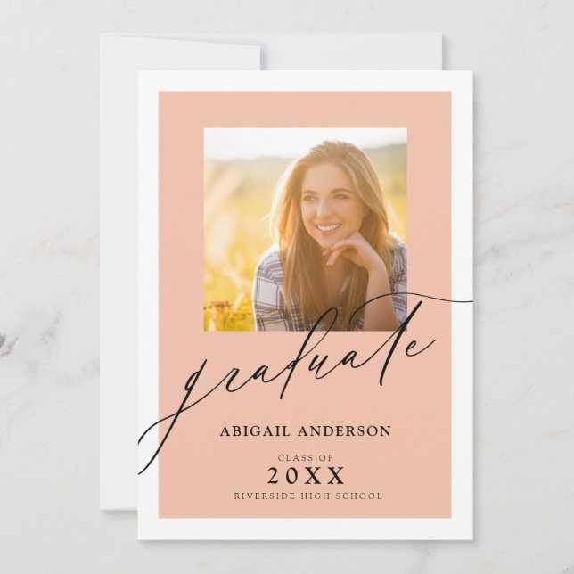 Eleganter Moderner Abschluss für Script 2 Foto (Vorderseite)