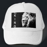 Eleganter moderner B&W Pop Art Lion Leitvorlage Truckerkappe<br><div class="desc">Elegante moderne B&W Pop Art Lion Head Template Add Image Logo Foto Basic Trucker Hut.</div>