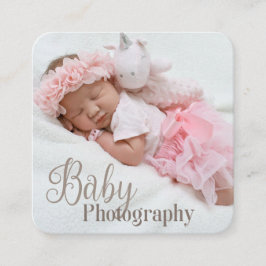 Eleganter moderner Baby Template Baby Fotograf Quadratische Visitenkarte