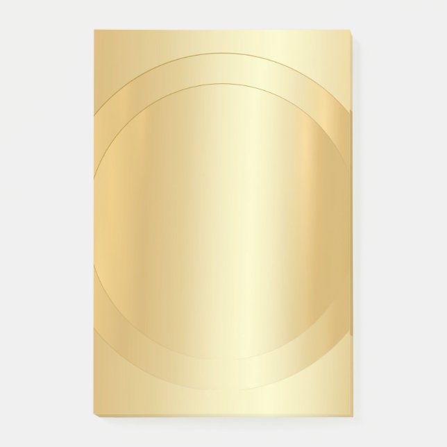 Eleganter moderner Blank Template Trendy Gold Look Post-it Klebezettel (Vorderseite)
