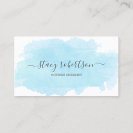 Eleganter moderner, blauer Innenarchitekt Visitenkarte