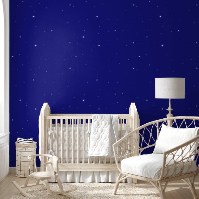 Eleganter, moderner blauer Sternenhimmel Tapete (Kinder)