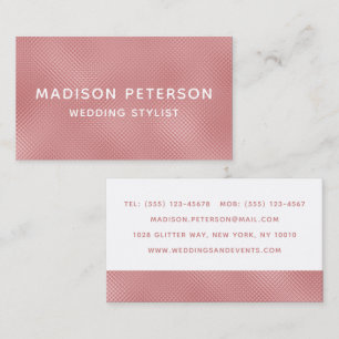 Eleganter moderner Blush Shimmer Girly Chic Stilvo Visitenkarte