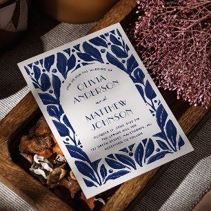 Eleganter moderner Bogen. Blütenhochzeit Einladung