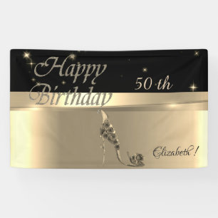 Eleganter moderner Chic, leuchtend, Blume High Hee Banner