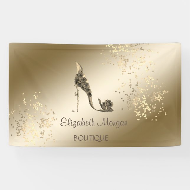 Eleganter moderner Chic, leuchtend, Blume High Hee Banner (Horizontal)