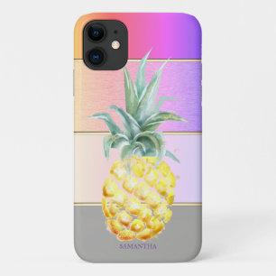 Eleganter moderner cooler gestreifter Ananas Case-Mate iPhone Hülle