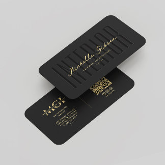 Eleganter moderner Designer Monogram Black Visitenkarte