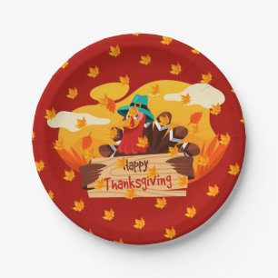 Eleganter Moderner Erntedank Beliebt Pappteller