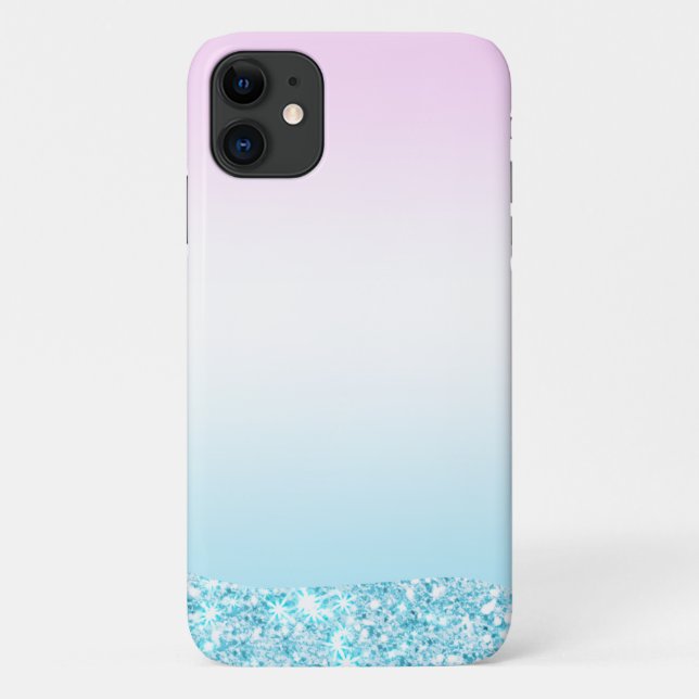 Eleganter Moderner, farbenfroher Gradient Glitzer  Case-Mate iPhone Hülle (Rückseite)
