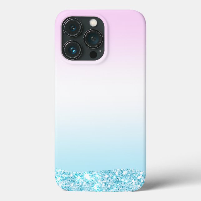 Eleganter Moderner, farbenfroher Gradient Glitzer  Case-Mate iPhone Hülle (Rückseite)