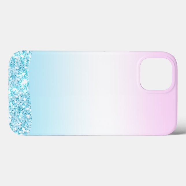 Eleganter Moderner, farbenfroher Gradient Glitzer  Case-Mate iPhone Hülle (Rückseite (Horizontal))